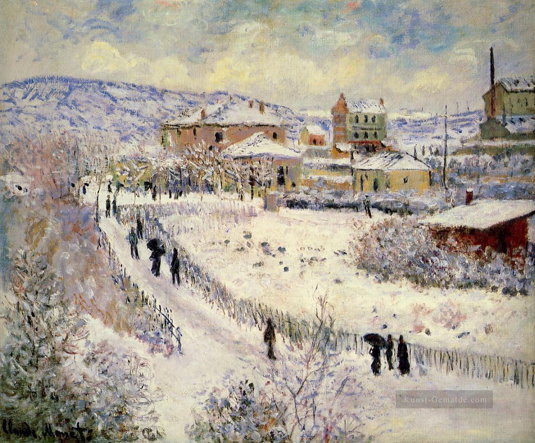 Ansicht von Argenteuil im Schnee Claude Monet Ölgemälde